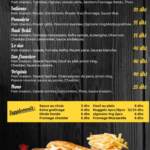 Menu 25Food corner Marrakech